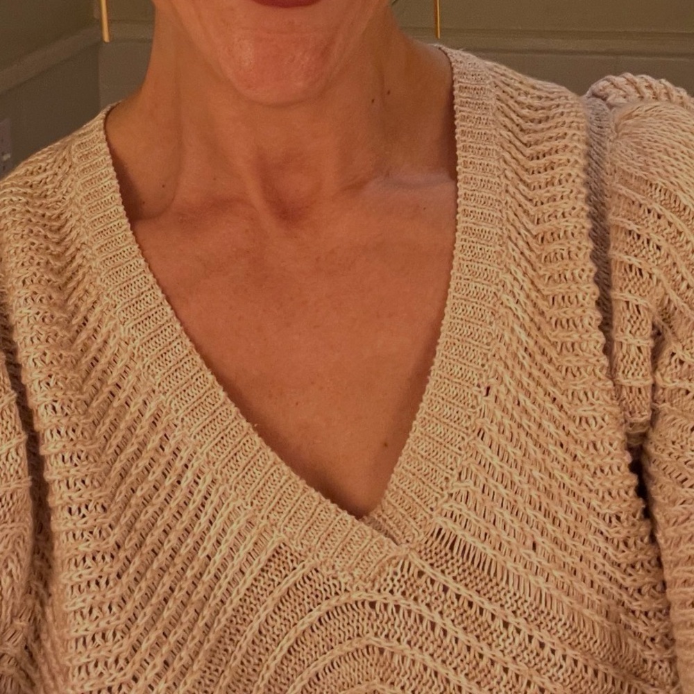 Brochu Walker Cream V-Neck Sweater